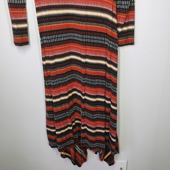 Maeve Anthropologie Parkside Knit Maxi Dress Long Sleeve Asymmetrical Hem Large - Picture 6 of 13